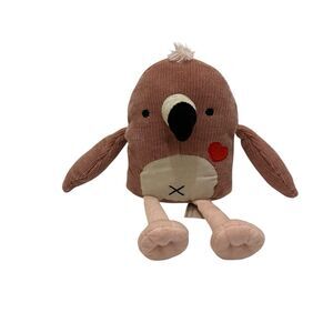 Animal Adventure Valentine Lankies Pink Flamingo Plush Stuffed Animal Toy Heart
